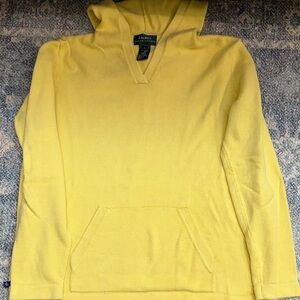 Lauren Ralph Lauren Women’s Hooded Sweater, Yellow, Size Large